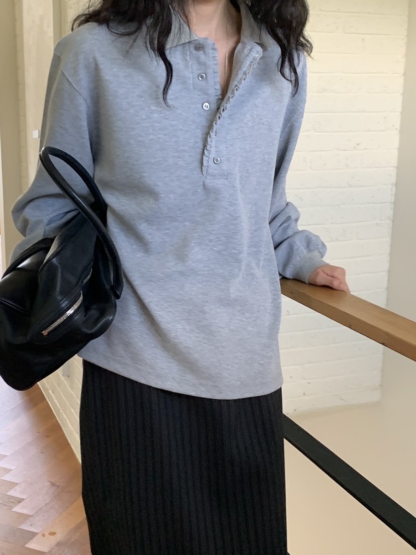 OURS東大門㊣實拍女士新款25秋冬休閑人氣熱賣推薦時尚長袖T恤OURS長袖T恤