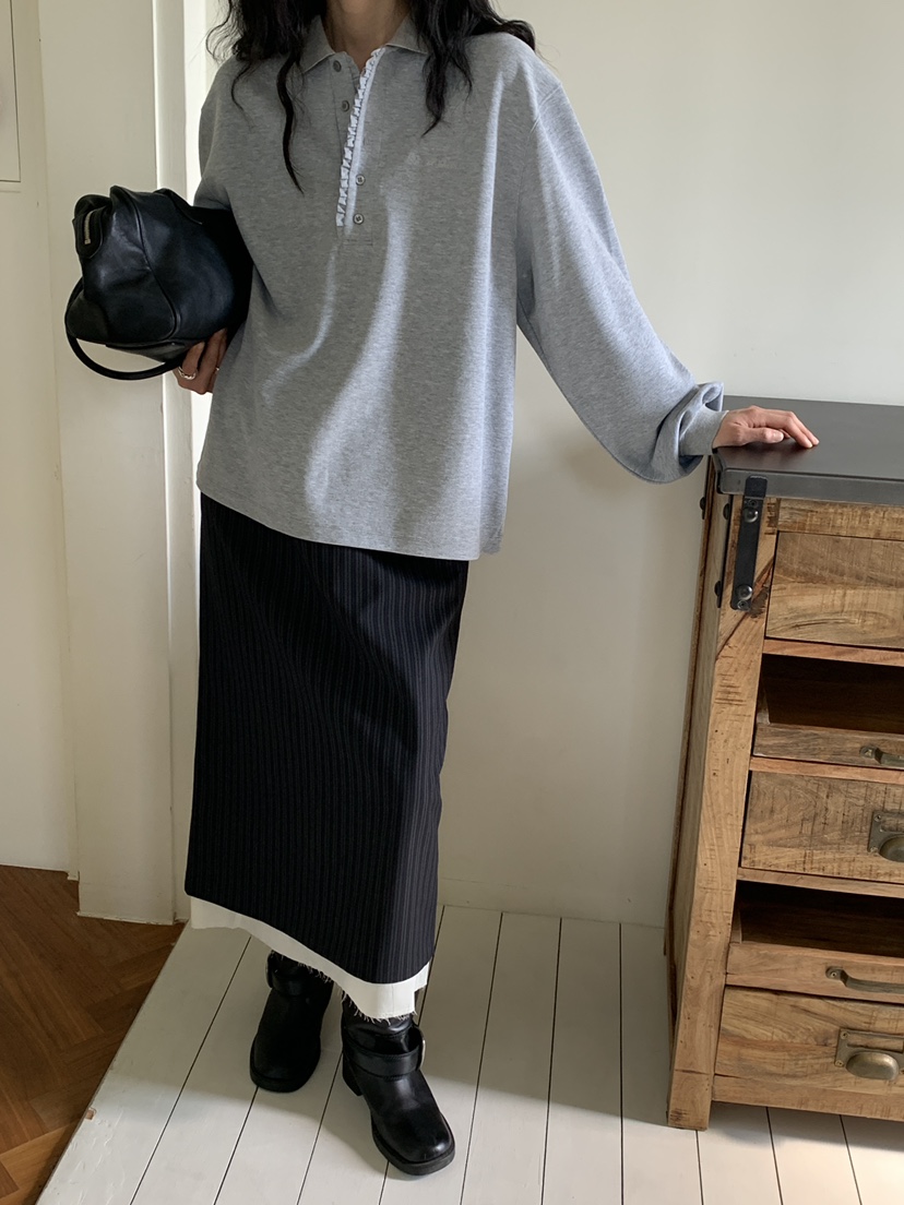 OURS東大門㊣實拍女士新款25秋冬休閑人氣熱賣推薦時尚長袖T恤OURS長袖T恤