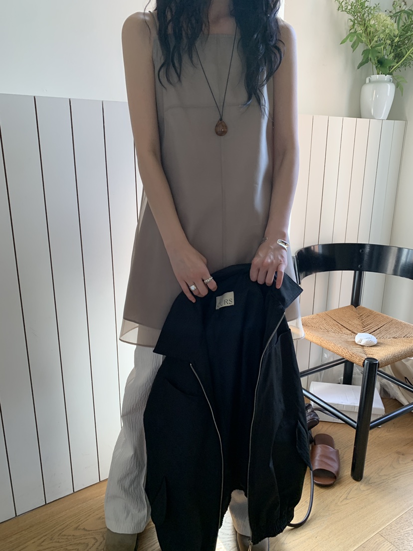 OURS韓國直郵㊣女裝新品25秋冬推薦職業人氣熱賣連衣裙歐根紗OURS連衣裙
