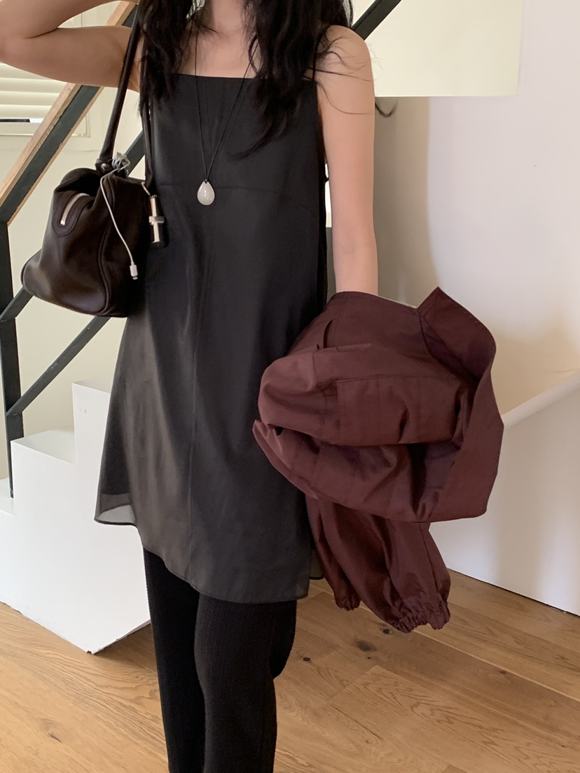 OURS韓國直郵㊣女裝新品25秋冬推薦職業人氣熱賣連衣裙歐根紗OURS連衣裙