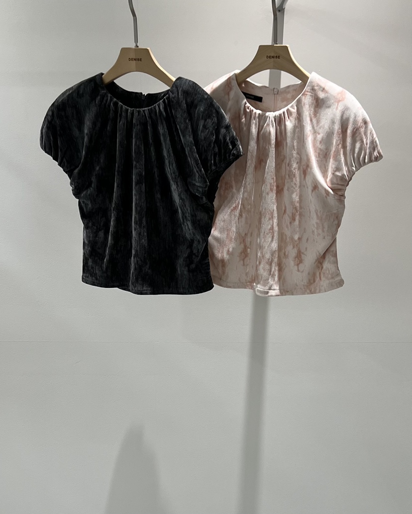 DENISE東大門㊣實拍女裝新品熱賣25秋冬真品襯衫蕾絲衫褶皺DENISE襯衫/蕾絲衫