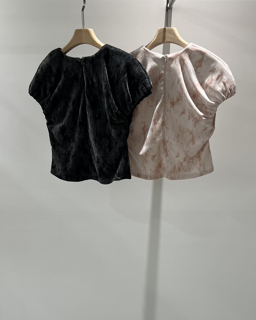 DENISE東大門㊣實拍女裝新品熱賣25秋冬真品襯衫蕾絲衫褶皺DENISE襯衫/蕾絲衫