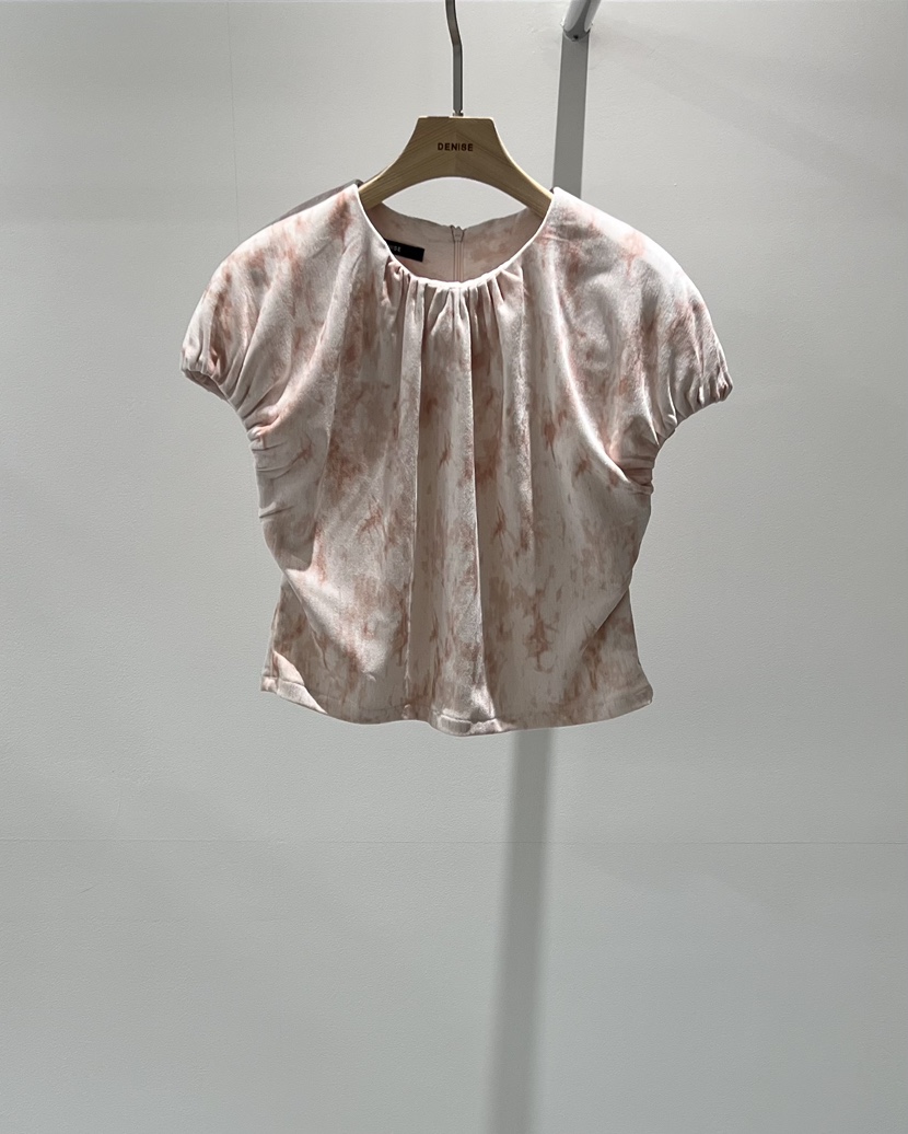 DENISE東大門㊣實拍女裝新品熱賣25秋冬真品襯衫蕾絲衫褶皺DENISE襯衫/蕾絲衫圖色1