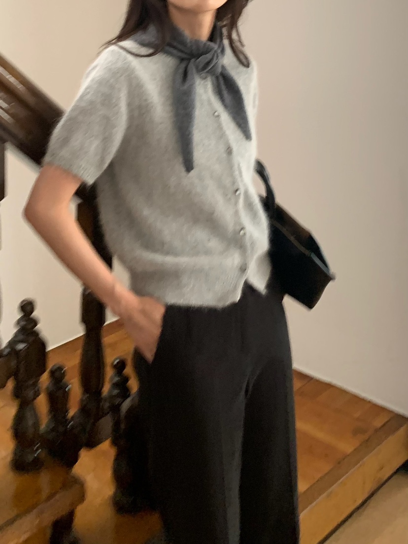 BLEECKER韓國代購㊣女裝新品25秋冬推薦職業真品針織衫安哥拉BLEECKER針織衫