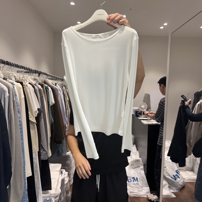 GABRIELLE韓國直郵㊣女裝新品25秋冬真品推薦職業熱賣長袖T恤GABRIELLE長袖T恤圖色1