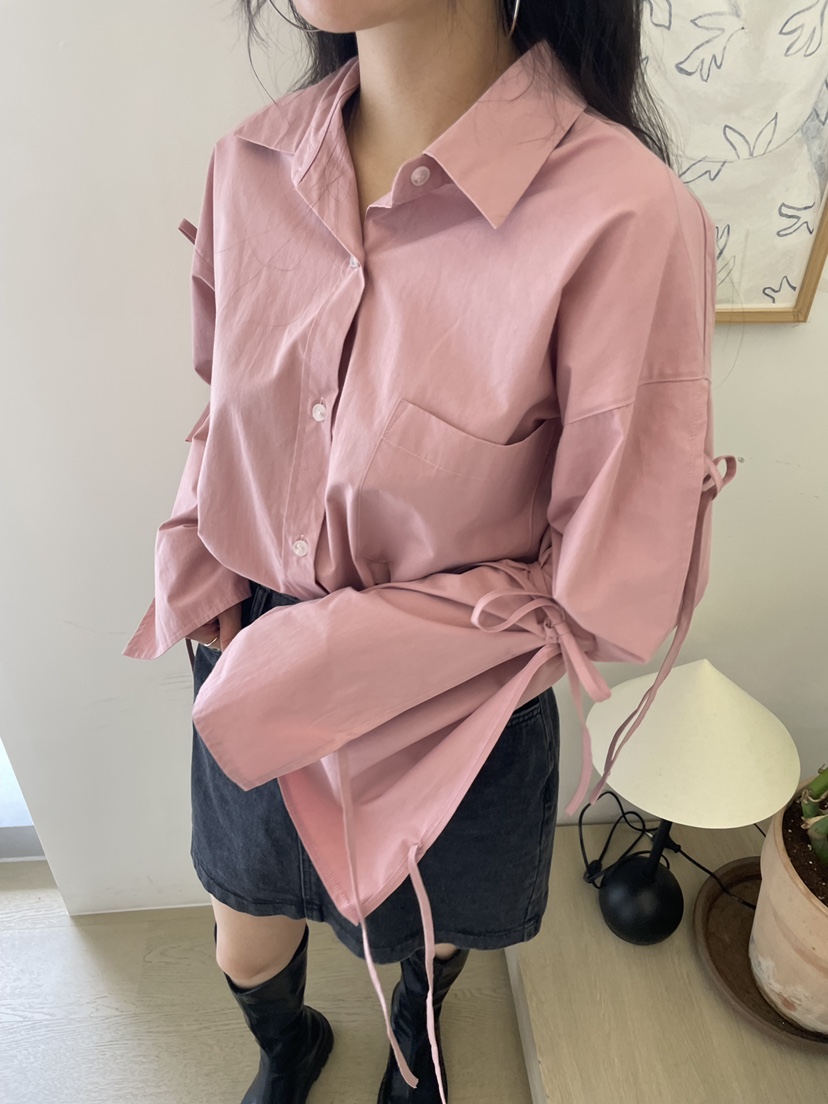 PAIRING東大門㊣實拍女裝新款25秋冬推薦時尚熱賣襯衫蕾絲衫PAIRING襯衫/蕾絲衫
