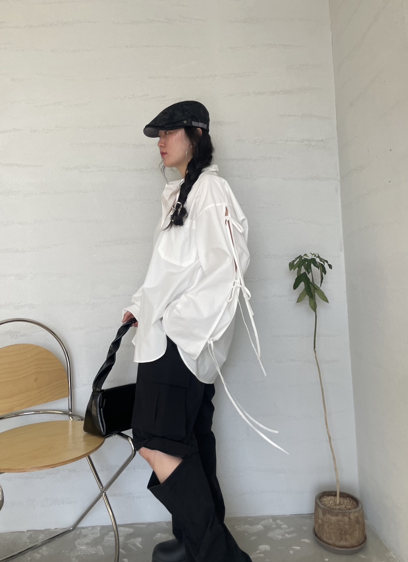 PAIRING東大門㊣實拍女裝新款25秋冬推薦時尚熱賣襯衫蕾絲衫PAIRING襯衫/蕾絲衫