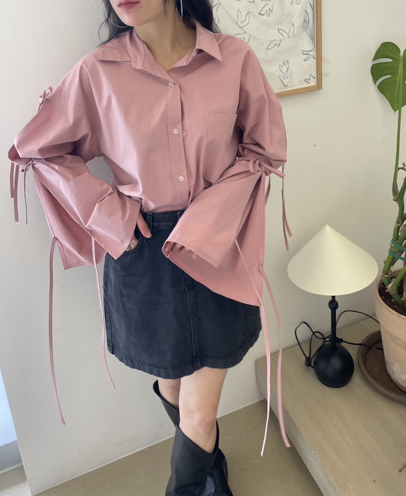 PAIRING東大門㊣實拍女裝新款25秋冬推薦時尚熱賣襯衫蕾絲衫PAIRING襯衫/蕾絲衫圖色2