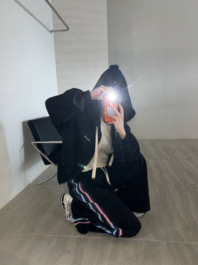 PAIRING韓國代購㊣女士新款時尚人氣真品25秋冬衛衣拉鏈短款PAIRING衛衣