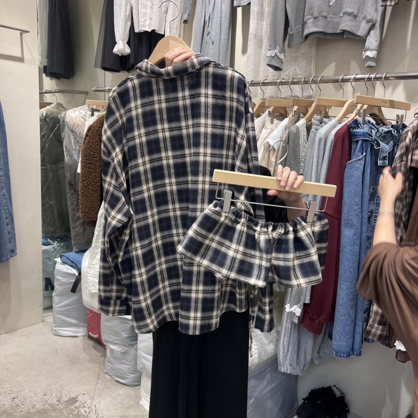 J PEAK/BY FLOW東大門㊣直郵女士新品時尚人氣25秋冬套裝格紋J PEAK套裝