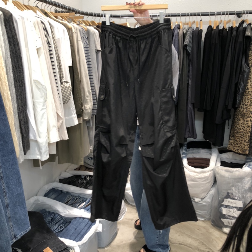 ALMOND PEPE韓國代購㊣女士新品時尚人氣推薦休閑褲工裝褲ALMOND PEPE休閑褲圖色1