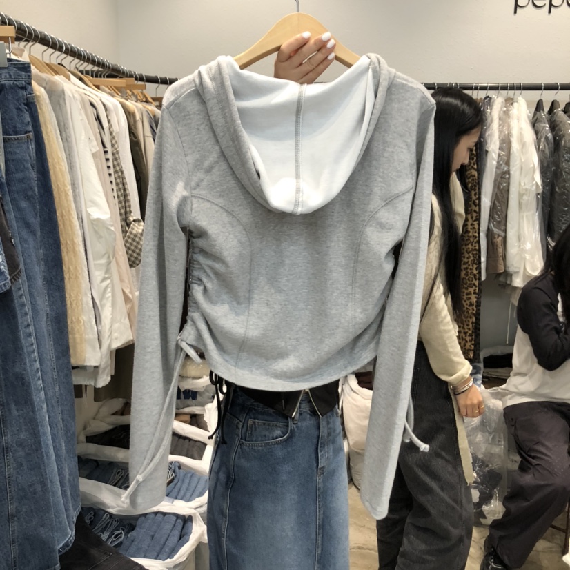 ALMOND PEPE韓國代購㊣女士新品熱賣時尚職業人氣衛衣拉鏈ALMOND PEPE衛衣