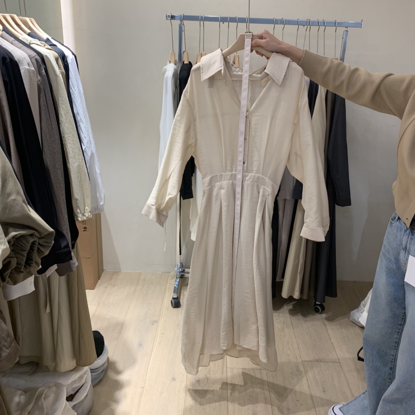 ARCHER東大門㊣直郵女裝新款職業25秋冬推薦真品連衣裙含腰帶ARCHER連衣裙