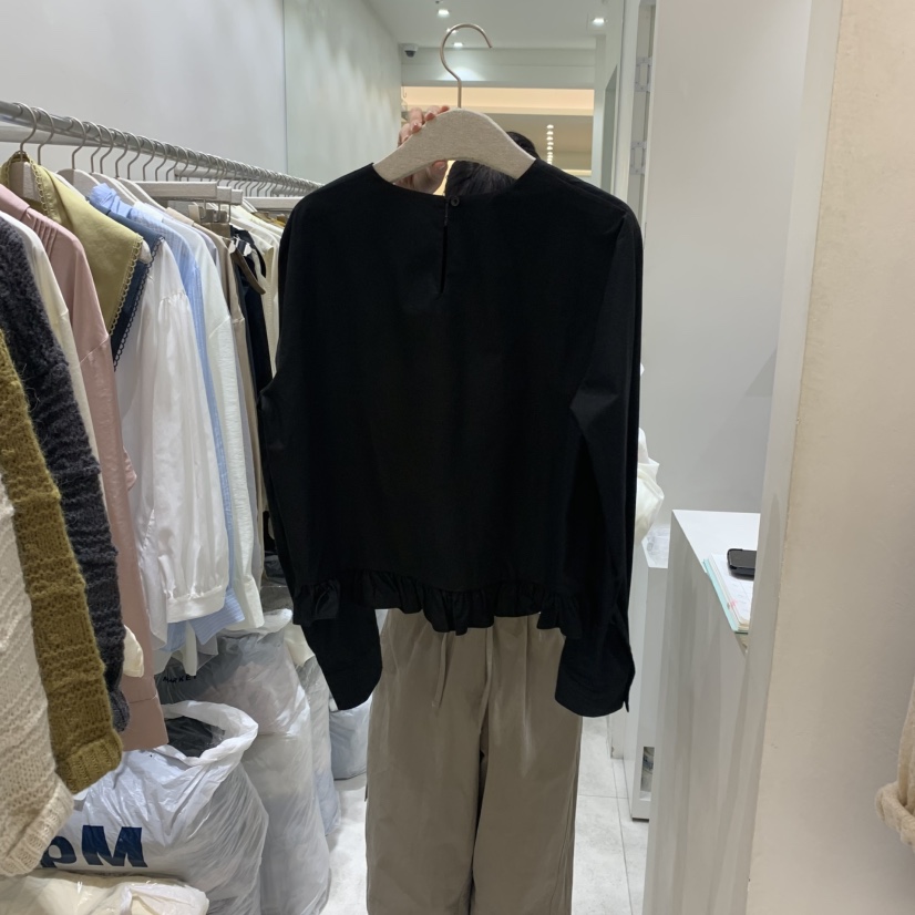 ASOME韓國直郵㊣女裝新品真品時尚職業25秋冬襯衫蕾絲衫棉質A.SOME襯衫/蕾絲衫