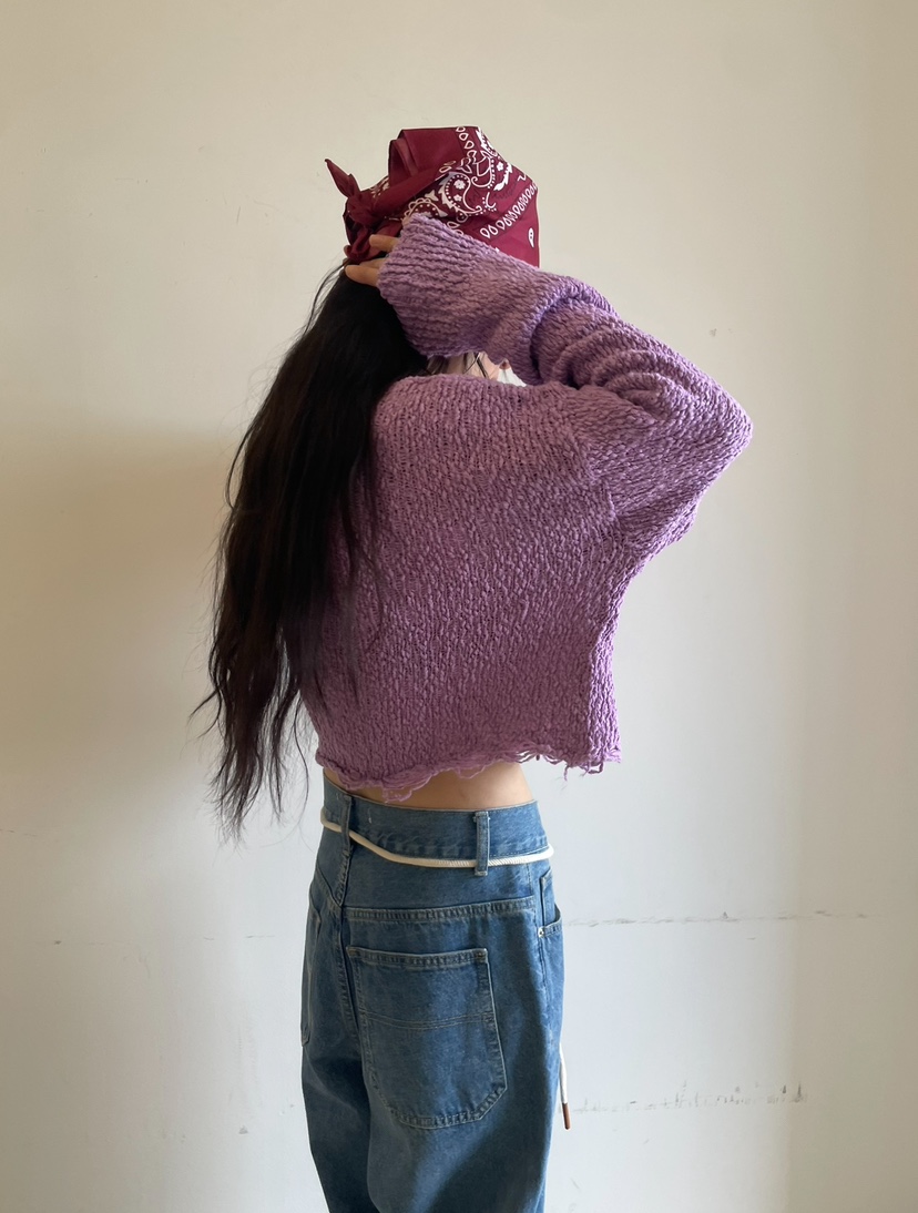 PAIRING韓國直郵㊣女裝新款25秋冬人氣休閑熱賣毛衣短款開衫PAIRING毛衣
