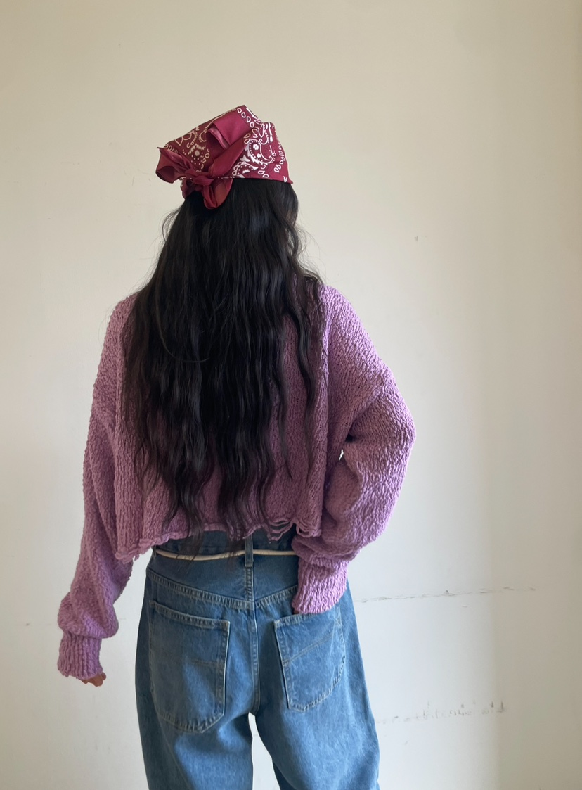 PAIRING韓國直郵㊣女裝新款25秋冬人氣休閑熱賣毛衣短款開衫PAIRING毛衣