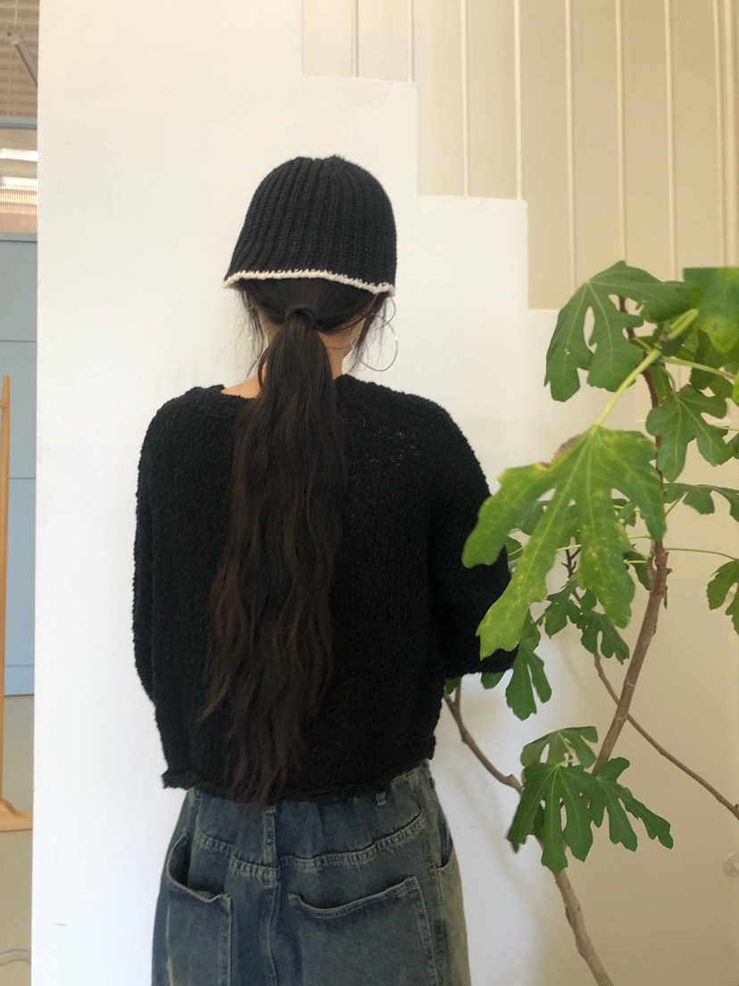 PAIRING韓國直郵㊣女裝新款25秋冬人氣休閑熱賣毛衣短款開衫PAIRING毛衣