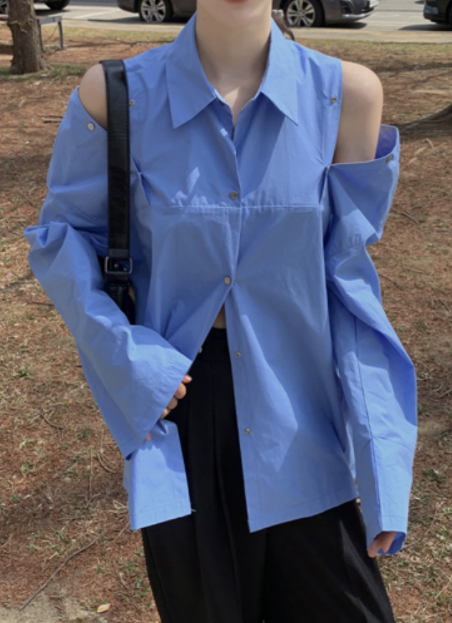 PAIRING東大門㊣實拍女裝新款25秋冬人氣休閑熱賣襯衫蕾絲衫PAIRING襯衫/蕾絲衫
