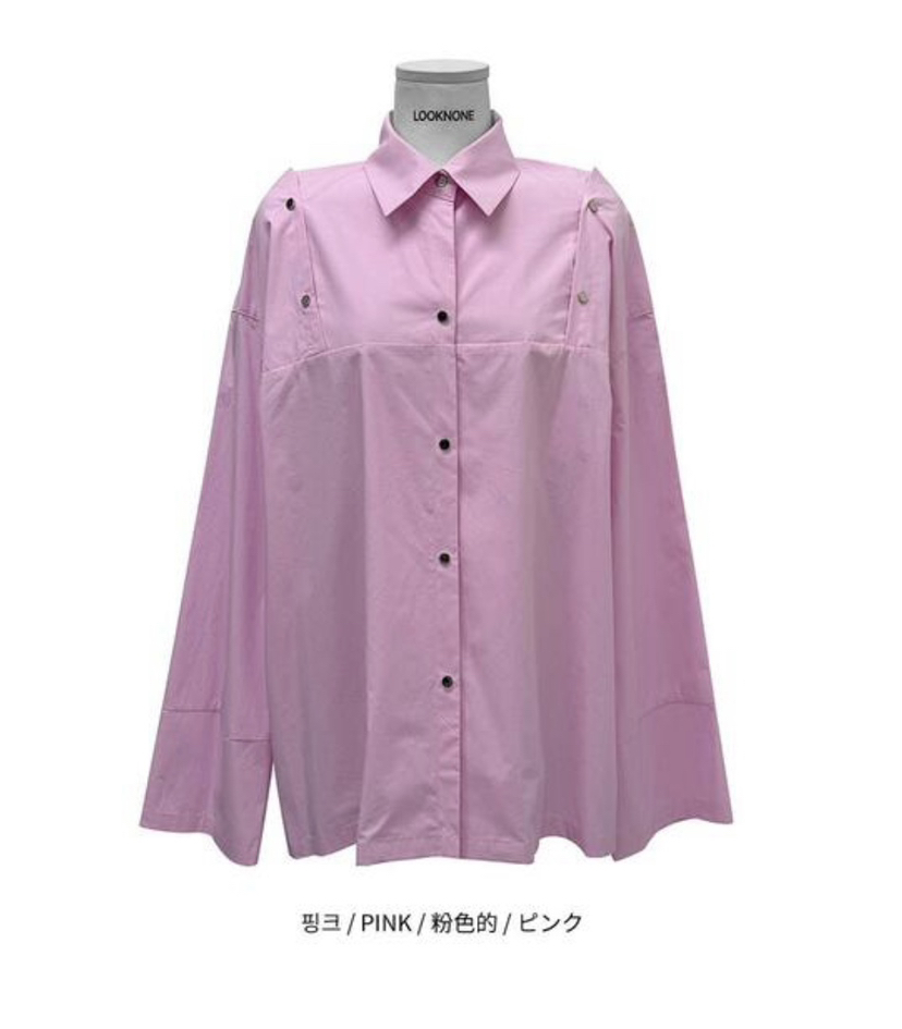PAIRING東大門㊣實拍女裝新款25秋冬人氣休閑熱賣襯衫蕾絲衫PAIRING襯衫/蕾絲衫圖色2