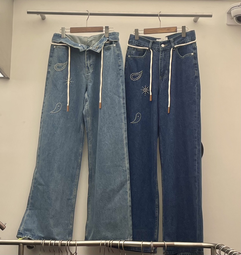 PAIRING韓國直郵㊣女裝新品25秋冬職業真品人氣休閑時尚牛仔褲PAIRING牛仔褲