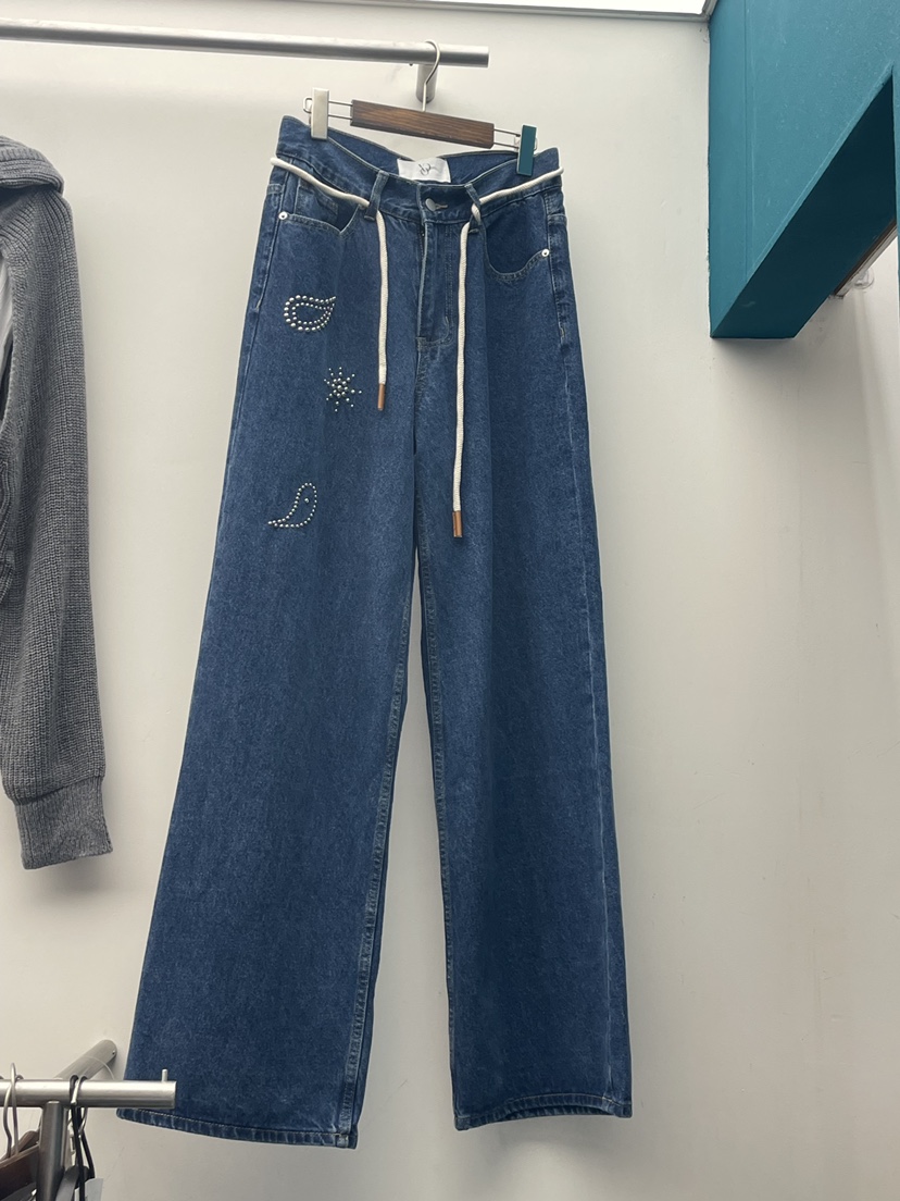 PAIRING韓國直郵㊣女裝新品25秋冬職業真品人氣休閑時尚牛仔褲PAIRING牛仔褲圖色2