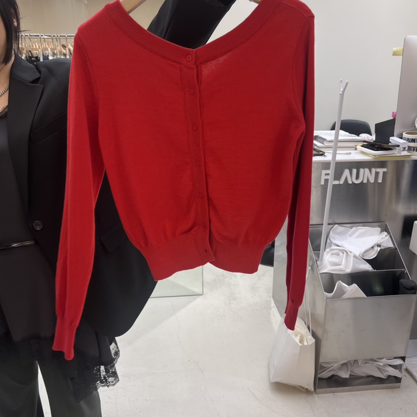 FLAUNT東大門㊣實拍女士新品推薦時尚職業真品休閑針織衫雙面FLAUNT針織衫