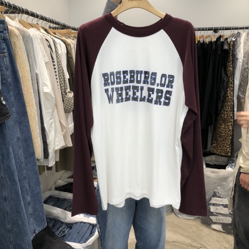ALMOND PEPE東大門㊣實拍女士新款25秋冬時尚休閑人氣長袖T恤ALMOND PEPE長袖T恤圖色1
