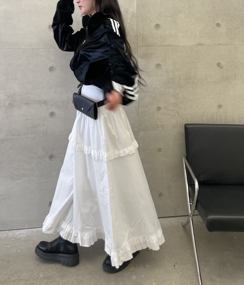 PAIRING東大門㊣代購女士新款職業人氣時尚真品熱賣長裙荷葉邊PAIRING長裙