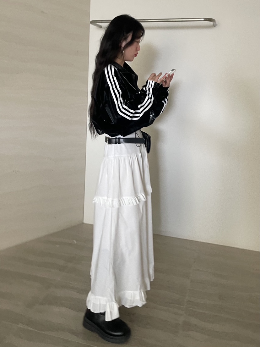 PAIRING東大門㊣代購女士新款職業人氣時尚真品熱賣長裙荷葉邊PAIRING長裙