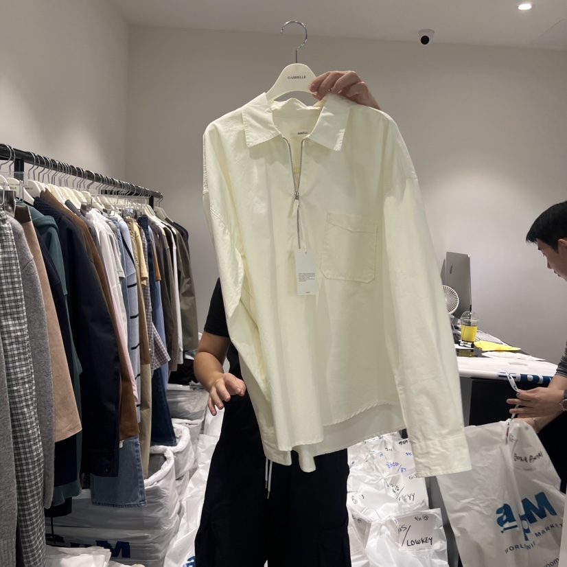 GABRIELLE東大門㊣直郵女士新品熱賣襯衫蕾絲衫不含內搭拉鏈GABRIELLE襯衫/蕾絲衫圖色1
