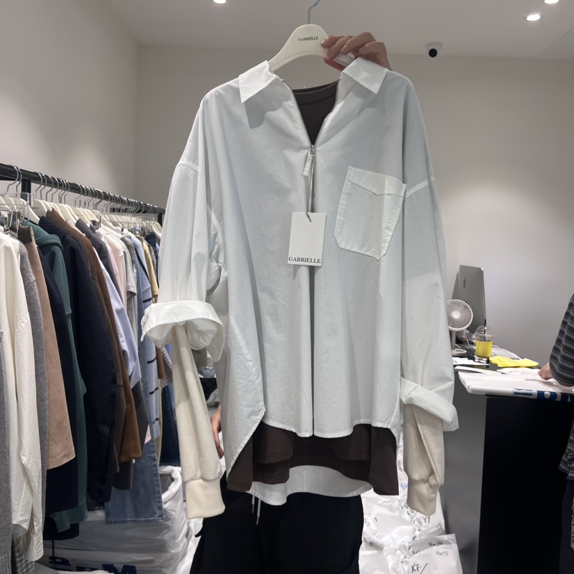 GABRIELLE東大門㊣直郵女士新品熱賣襯衫蕾絲衫不含內搭拉鏈GABRIELLE襯衫/蕾絲衫圖色2