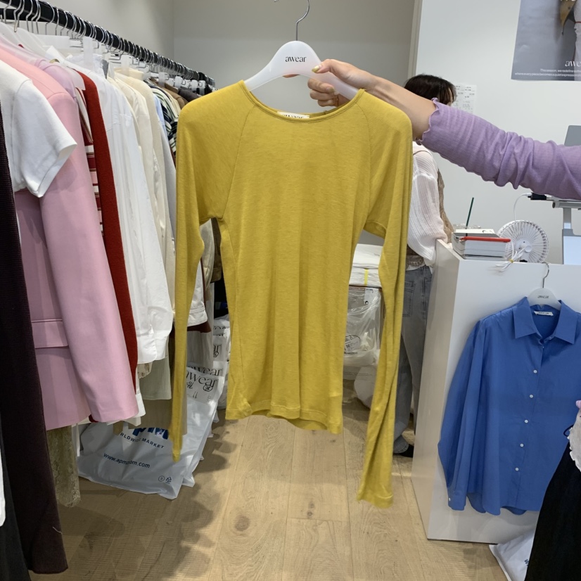RUMIRU/AWEAR韓國直郵㊣女裝新款真品休閑時尚熱賣長袖T恤awear/RUMIRU長袖T恤圖色1