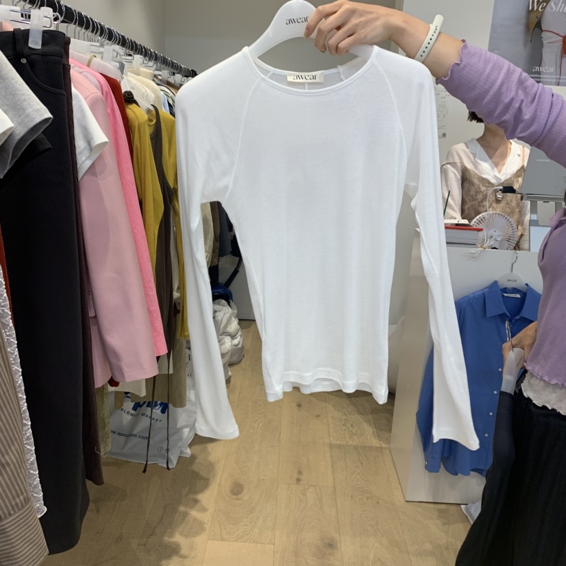 RUMIRU/AWEAR韓國直郵㊣女裝新款真品休閑時尚熱賣長袖T恤awear/RUMIRU長袖T恤圖色2