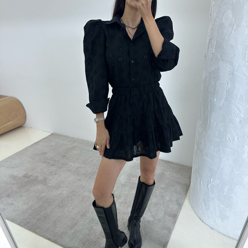 空東大門㊣直郵女裝新款休閑時尚25秋冬人氣推薦襯衫蕾絲衫SOUIT by mabel-Q襯衫/蕾絲衫