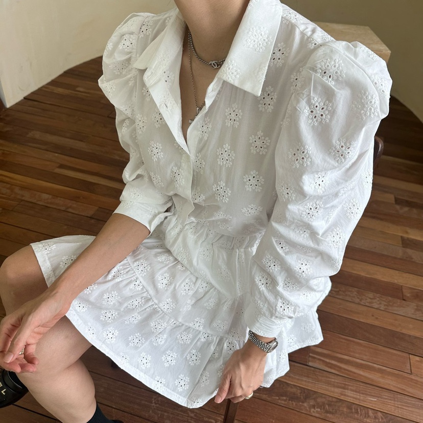 空東大門㊣直郵女裝新款休閑時尚25秋冬人氣推薦襯衫蕾絲衫SOUIT by mabel-Q襯衫/蕾絲衫