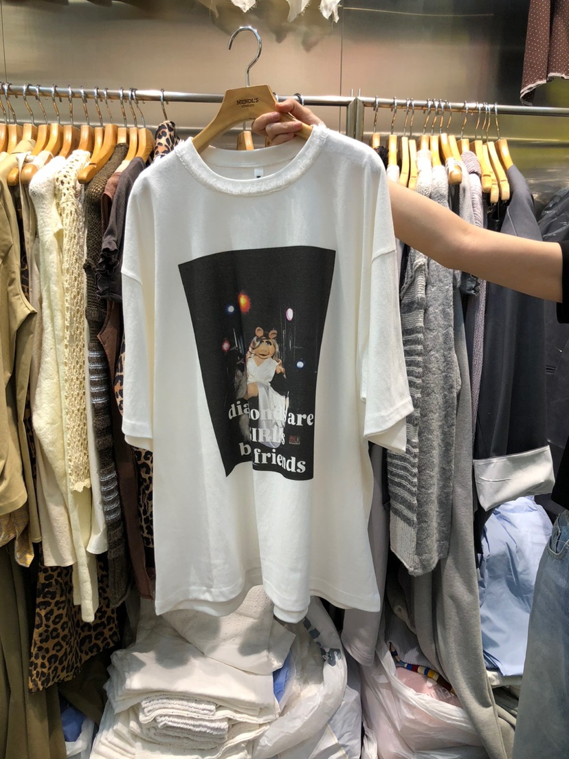 MENDL S韓國直郵㊣女士新款人氣25秋冬時尚職業推薦真品T恤MENDL ST恤圖色1