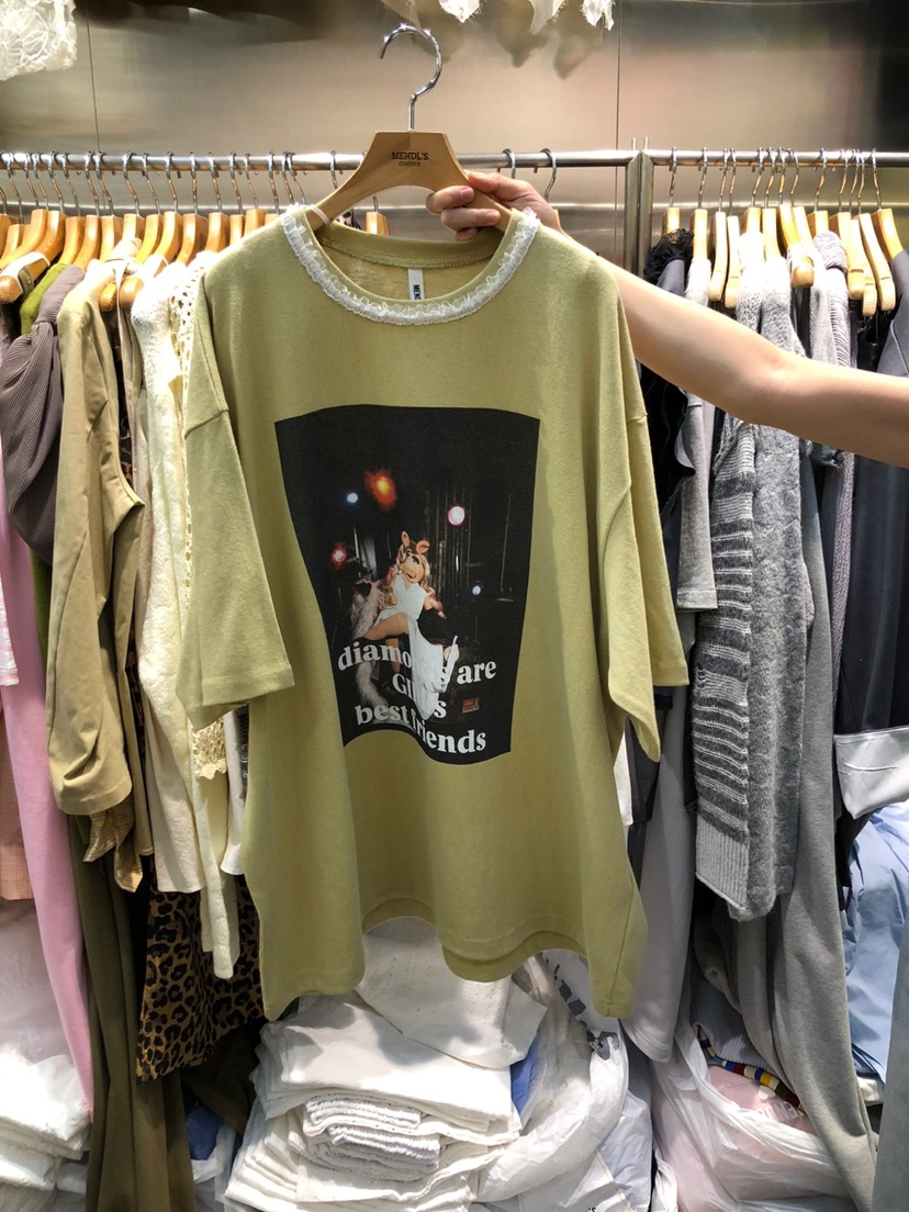 MENDL S韓國直郵㊣女士新款人氣25秋冬時尚職業推薦真品T恤MENDL ST恤圖色2