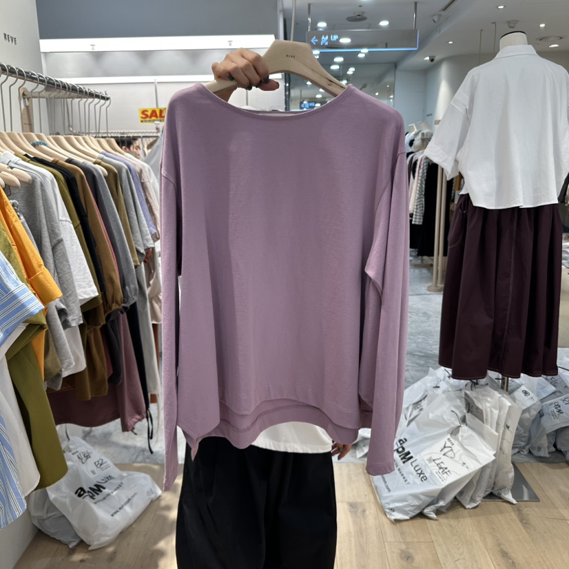 REVE-L東大門㊣直郵女裝新品人氣職業時尚休閑熱賣長袖T恤REVE-L長袖T恤圖色2