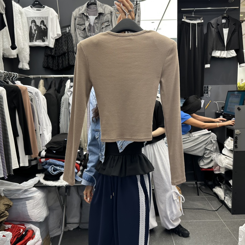 A-DEL韓國直郵㊣女士新品時尚真品職業推薦休閑熱賣長袖T恤A-DEL長袖T恤