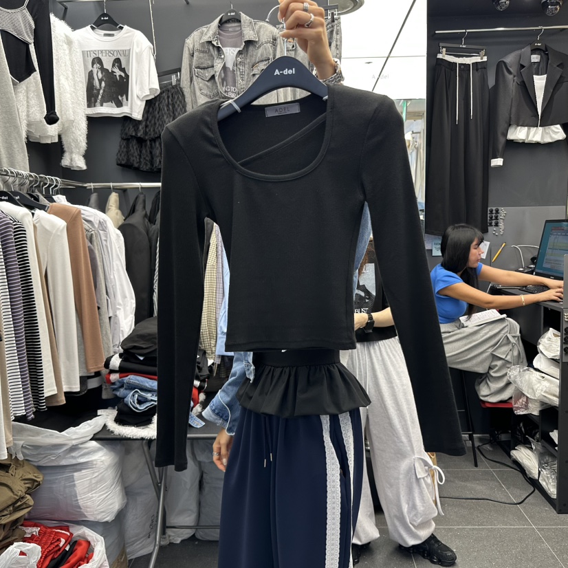 A-DEL韓國直郵㊣女士新品時尚真品職業推薦休閑熱賣長袖T恤A-DEL長袖T恤圖色3