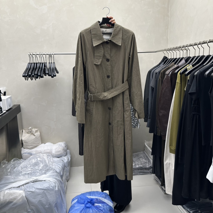 MARINER韓國代購㊣女裝新品25秋冬真品人氣休閑長款風衣含腰帶MARINER長款風衣圖色1