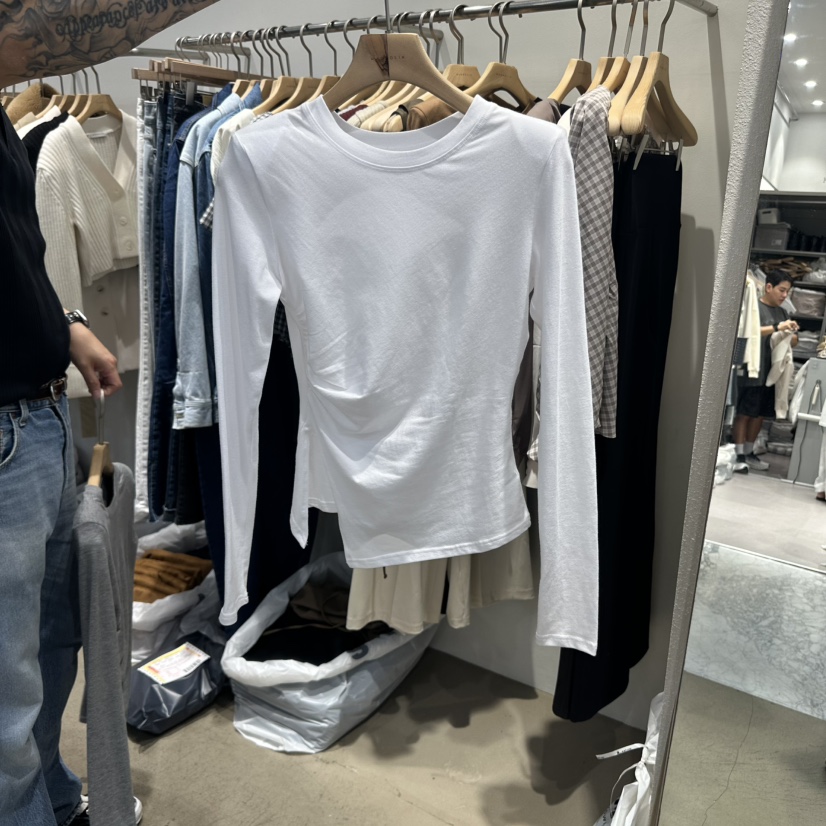 MAGNOLIA36-L韓國代購㊣女裝新品真品熱賣休閑25秋冬長袖T恤MAGNOLIA36-L長袖T恤圖色1