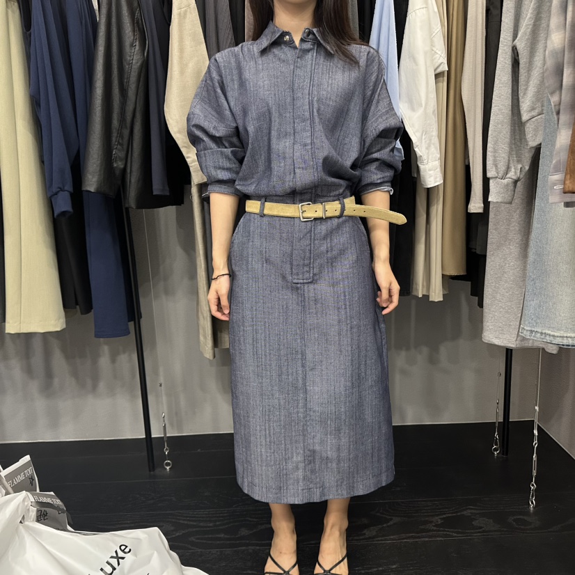 FLAMME TOIT韓國直郵㊣女裝新品人氣25秋冬連衣裙不含腰帶FLAMME TOIT連衣裙