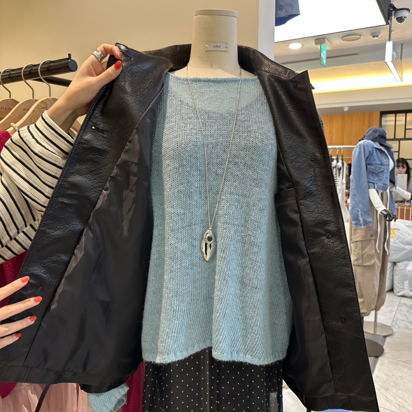 ARC東大門㊣實拍女裝新品25秋冬時尚職業真品熱賣人氣針織衫ARC EN CIEL針織衫圖色2