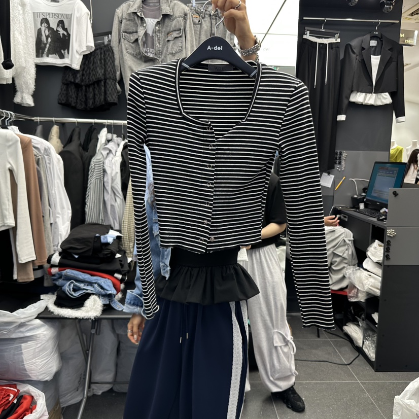 A-DEL東大門㊣直郵女裝新品時尚職業推薦熱賣真品人氣長袖T恤A-DEL長袖T恤圖色4