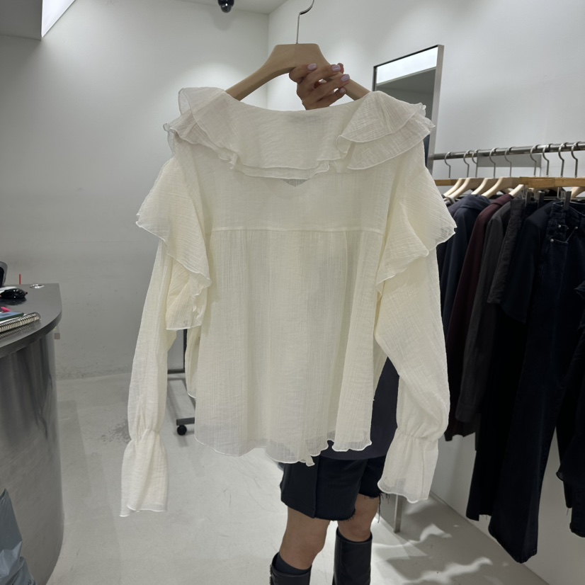 REPELLER韓國代購㊣女裝新品職業人氣休閑25秋冬襯衫蕾絲衫REPELLER襯衫/蕾絲衫