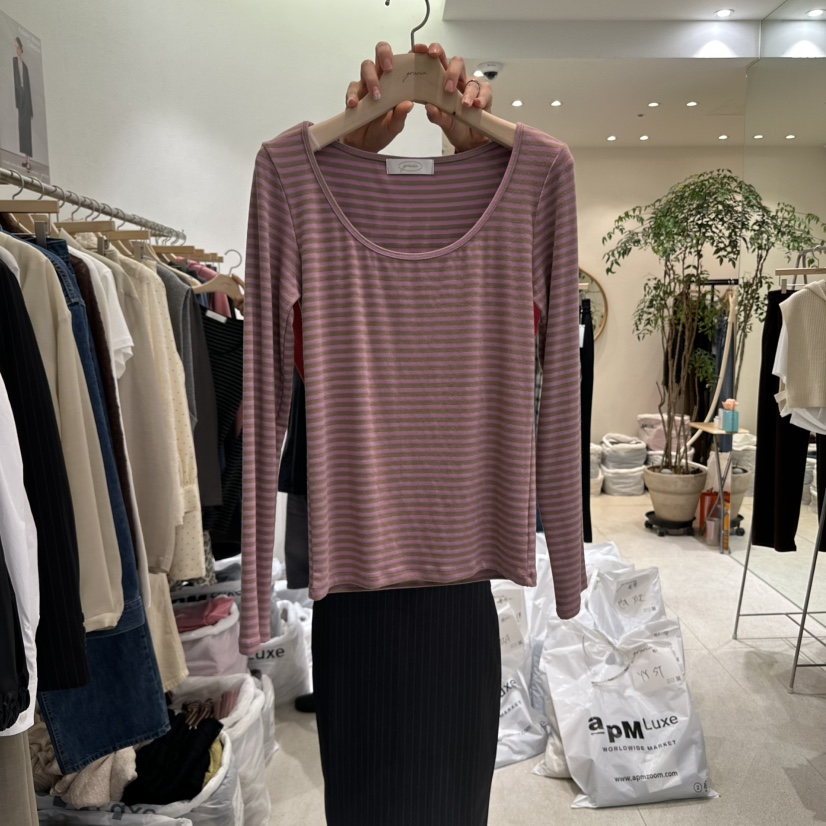 GRACIA東大門㊣實拍女士新品熱賣休閑職業25秋冬時尚長袖T恤GRACIA長袖T恤圖色1