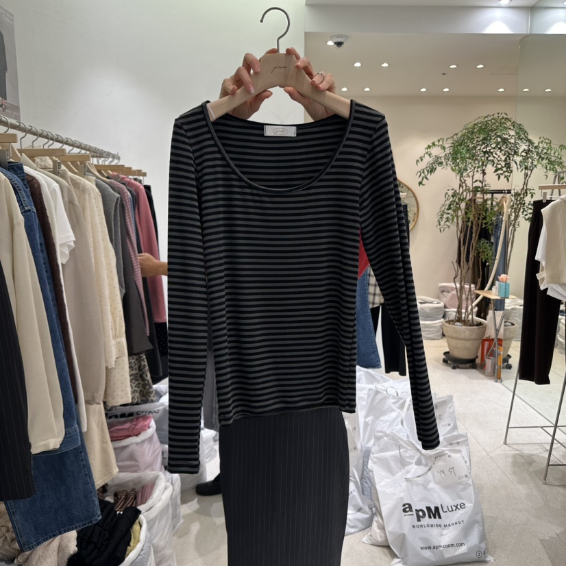 GRACIA東大門㊣實拍女士新品熱賣休閑職業25秋冬時尚長袖T恤GRACIA長袖T恤圖色2
