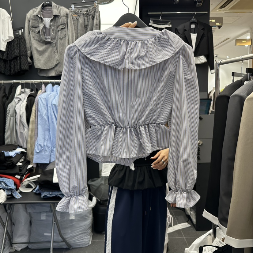 A-DEL韓國直郵㊣女裝新品真品職業推薦時尚休閑襯衫蕾絲衫A-DEL襯衫/蕾絲衫