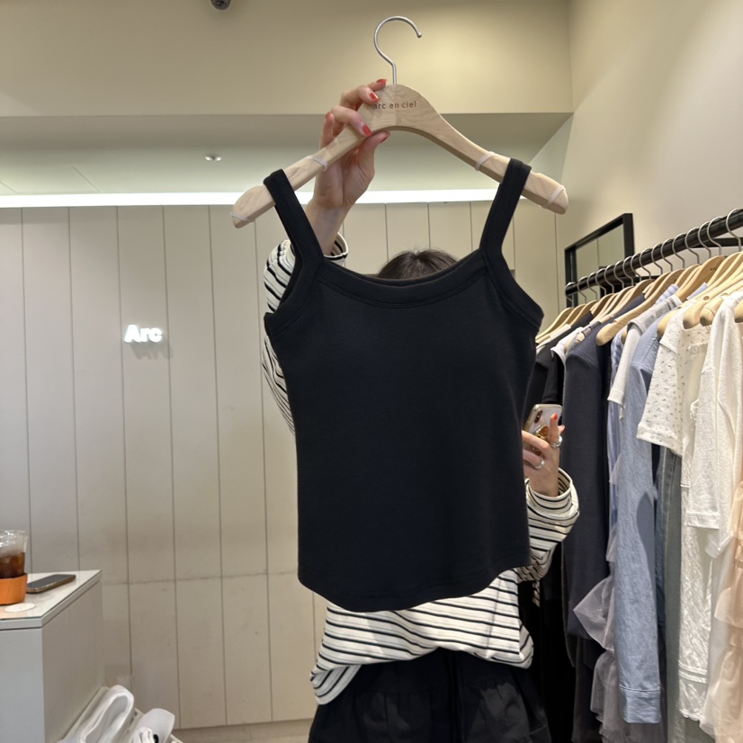 ARC東大門㊣直郵女裝新品人氣推薦職業真品時尚休閑吊帶背心ARC EN CIEL吊帶/背心圖色2